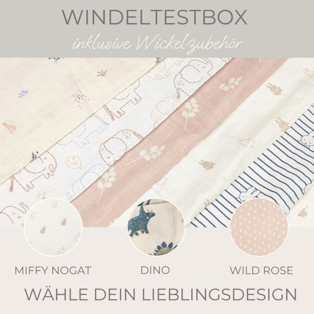 Mulltuch Auswahl dino rose miffy nogat