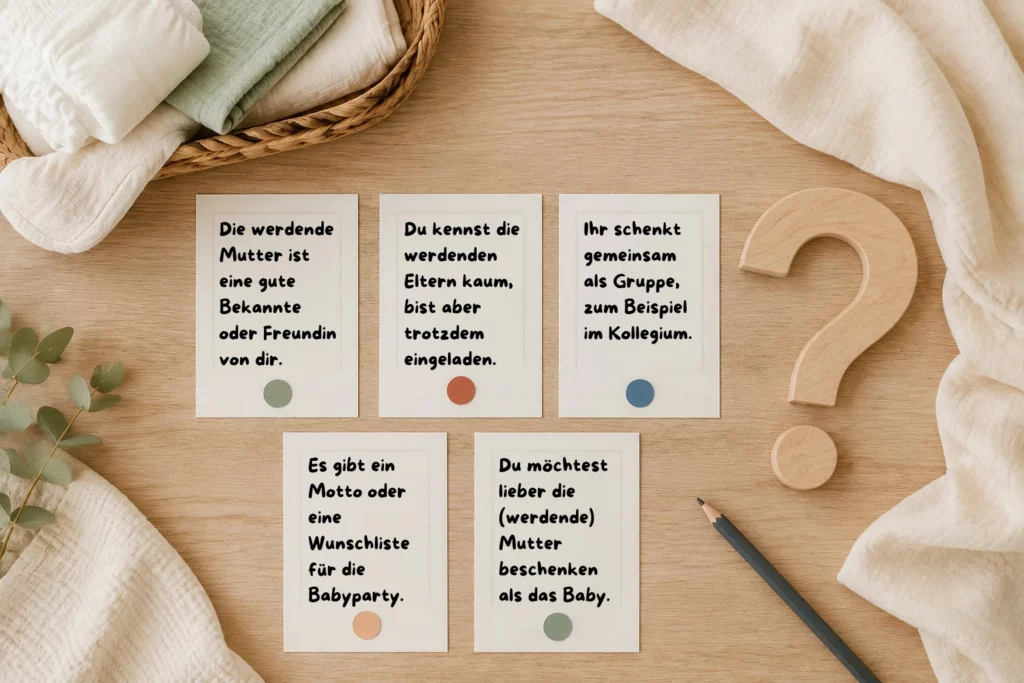 5 Situationen, in denen man sich befinden kann, wenn man ein Geschenk zur Babyparty sucht